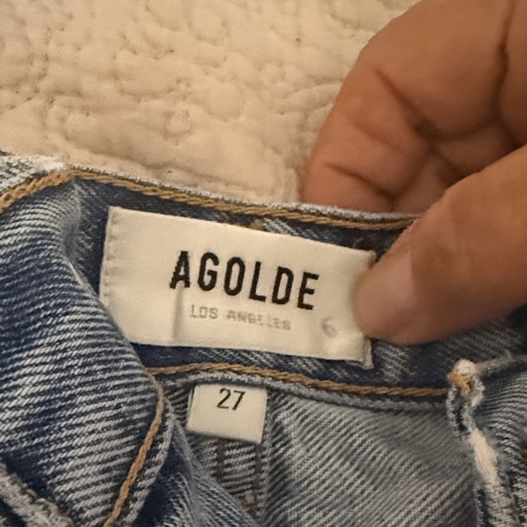 Agolde Distressed Denim Shorts size 27 - Picture 2 of 10